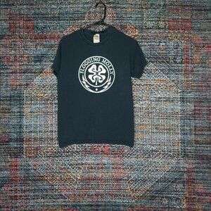 Vintage Fruit of the Loom Flogging Molly women black an white snakes tee shirt S